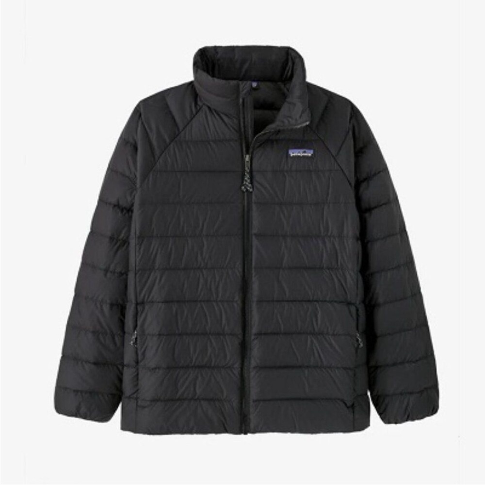 Patagonia Kids Down Sweater Jacket Full Zip Long Sleeve Black Size XL 14